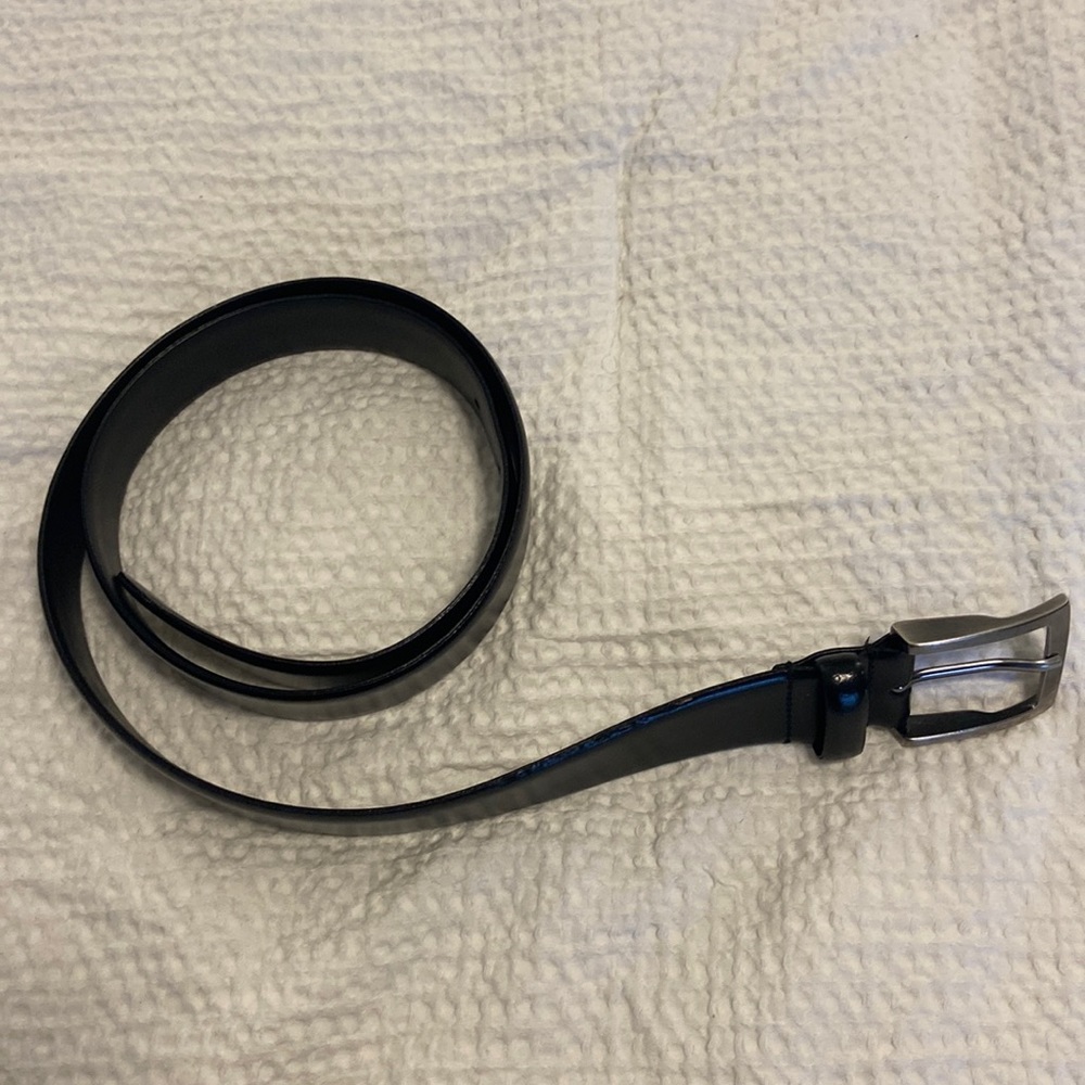 Black Italian Leather Belt